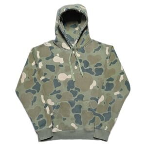 Staple Hoodie Mens M Green Camo Pullover Sweatshirt Pigeon Logo Washed